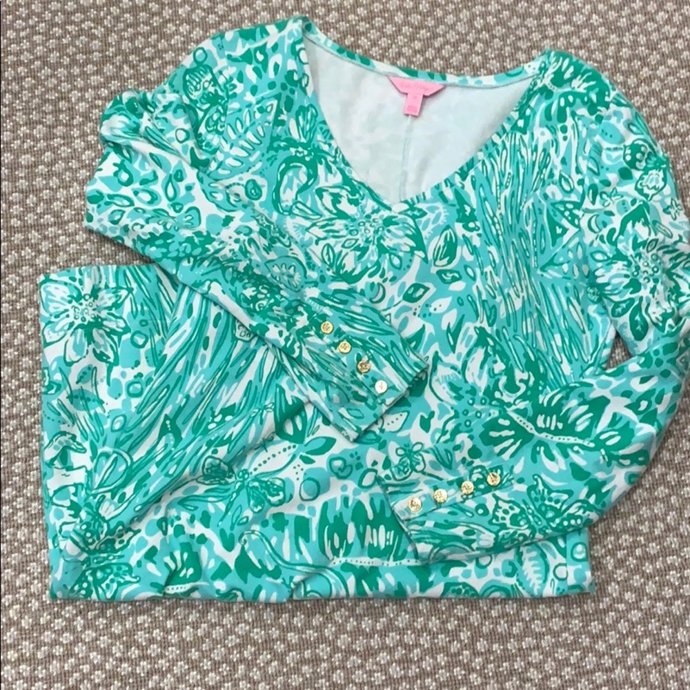 SZ M Lilly Pulitzer long sleeve mini dress
